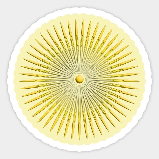 concentric yellow Sticker by desingmari